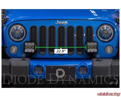 Diode Dynamics SS5 CrossLink Bumper Light Bar Kit Sport Combo Jeep Wrangler JK 2007-2018 - DD7274