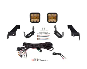 Diode Dynamics SS5 CrossLink Bumper Light Bar Kit Pro Yellow Combo Jeep Wrangler JL 2018-2022