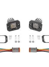 Diode Dynamics Stage Series C1R White Flood Flush Mount LED Pod Pair                                     - DD7427P - Image 2
