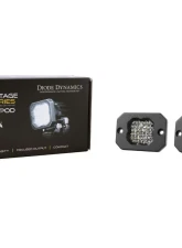 Diode Dynamics Stage Series C1R White Flood Flush Mount LED Pod Pair                                     - DD7427P - Image 2