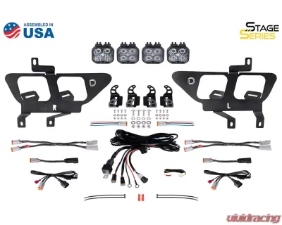 Diode Dynamics SS3 LED Fog Pocket Kit (Yellow Max) Ford F-150 2021-2023 - DD7315