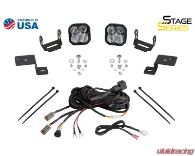 Diode Dynamics Stage Series SSC2 Sport Backlit Ditch Light Kit (Yellow Combo) Ford F-150 2021-2023 - DD7366