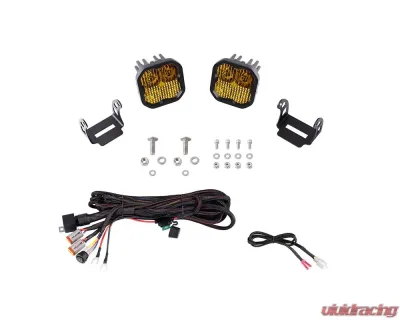 Diode Dynamics Stage Series SSC2 Sport Backlit Ditch Light Kit (Yellow Combo) Ford F-150 2021-2023 - DD7366