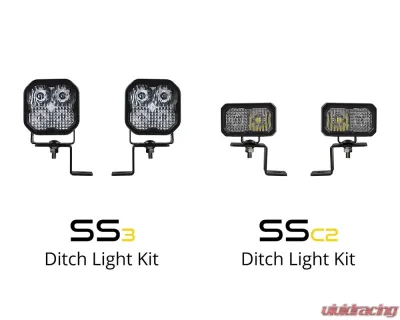 Diode Dynamics Stage Series SSC2 Sport Backlit Ditch Light Kit (Yellow Combo) Ford F-150 2021-2023 - DD7366