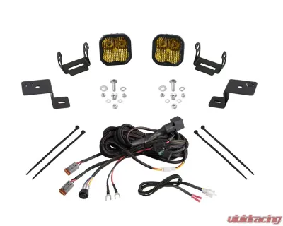Diode Dynamics Stage Series SS3 Pro Backlit Ditch Light Kit (Yellow Combo) Ford F-150 2021-2023 - DD7372