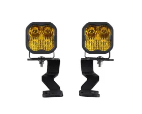 Diode Dynamics Stage Series Ditch Light Kit Yellow Combo Toyota Tundra SS3 Pro 2022+