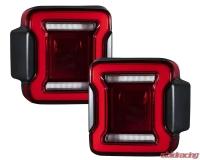 Diode Dynamics Red LED Tail Lights (Pair) Jeep JL Wrangler 2018-2023 - FL0013