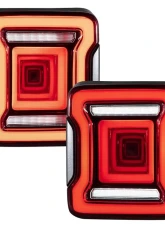 Diode Dynamics Red LED Tail Lights (Pair) Jeep JL Wrangler 2018-2023                                     - FL0013 - Image 3