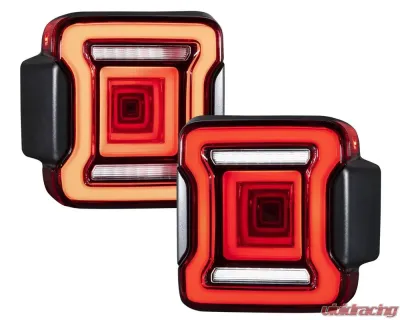 Diode Dynamics Red LED Tail Lights (Pair) Jeep JL Wrangler 2018-2023 - FL0013