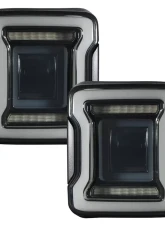 Diode Dynamics Smoke LED Tail Lights (Pair) Jeep JL Wrangler 2018-2023                                     - FL0014 - Image 2