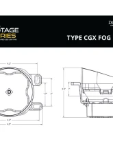 Diode Dynamics ABL White SAE Fog SS3 Max Type CGX Kit                                     - DD7202 - Image 5