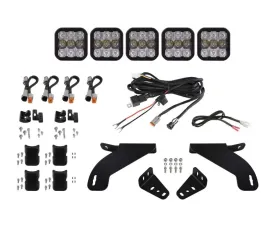 Diode Dynamics Sport White Combo SS5 Grille CrossLink Lightbar Kit Ford Raptor 2017-2020
