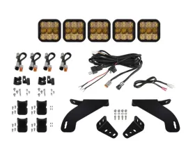 Diode Dynamics Pro White Combo SS5 Grille CrossLink Lightbar Kit Ford Raptor 2017-2020