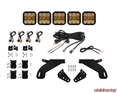 Diode Dynamics Pro White Combo SS5 Grille CrossLink Lightbar Kit Ford Raptor 2017-2020 - DD7337