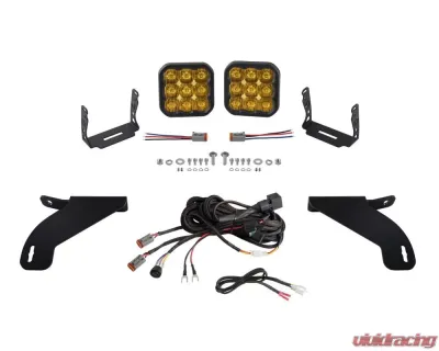 Diode Dynamics Sport Yellow Driving SS5 Bumper LED Pod Light Kit Ford Raptor 2017-2020 - DD7347
