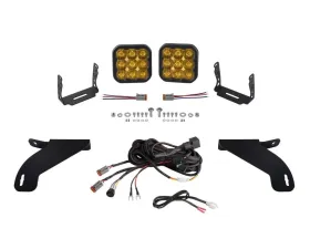 Diode Dynamics Pro Yellow Driving SS5 Bumper LED Pod Light Kit Ford Raptor 2017-2020