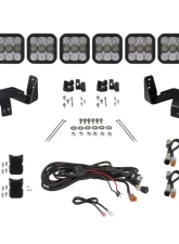 Diode Dynamics SS5 6-Pod CrossLink Grille Lightbar Kit Pro White Combo Ford Super Duty F250 | F350 | F450 | F550 2020-2022                                     - DD7573 - Image 6
