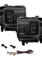 Diode Dynamics Projector Headlights Amber DRL (Pair) GMC Sierra 1500 | 2500 | 3500 2014-2019                                     - FL0023 - Image 7