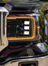 Diode Dynamics Projector Headlights Amber DRL (Pair) GMC Sierra 1500 | 2500 | 3500 2014-2019                                     - FL0023 - Image 5