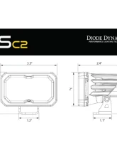 Diode Dynamics 1.75" 25.6 Watts SSC2 Pro Stage Series Roll Bar Reverse Light Kit Polaris RZR Trail 2021-2024                                     - DD7735 - Image 5