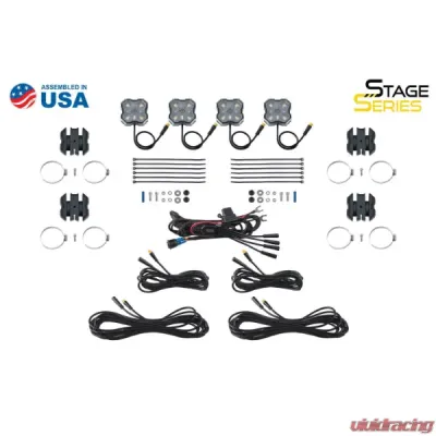 Diode Dynamics 75 Im RGBW M8 Stage Series SXS Rock Light Installer Kit Honda Talon | Polaris XP | Trail 2014-2024 - DD7751