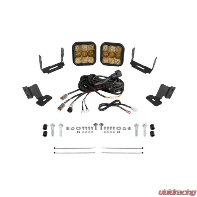 Diode Dynamics 5" SS5 Pro Stage Series A-Pillar Pod Kit Honda Talon 2019-2024 - DD7915