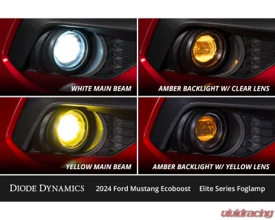 Diode Dynamics Elite Series Add-On Fog Lamp Kit White Ford Mustang EcoBoost 2024+ - DD7959