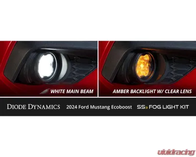 Diode Dynamics SS3 Add-On Fog Lamp Kit White Sport Ford Mustang EcoBoost 2024+ - DD7961