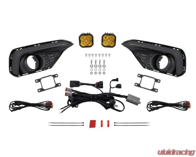 Diode Dynamics SS3 Add-On Fog Lamp Kit Yellow Pro Ford Mustang EcoBoost 2024+ - DD7964