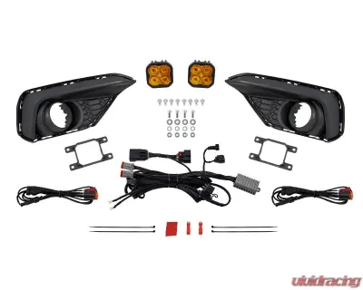 Diode Dynamics SS3 Add-On Fog Lamp Kit Yellow Max Ford Mustang EcoBoost 2024+ - DD7966