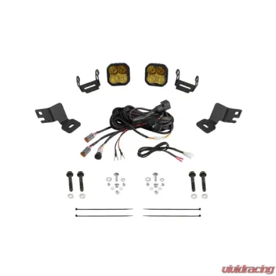 Diode Dynamics 3" SS3 Sport Stage Series A-Pillar Pod Kit Polaris RZR XP 2019-2023 - DD8081