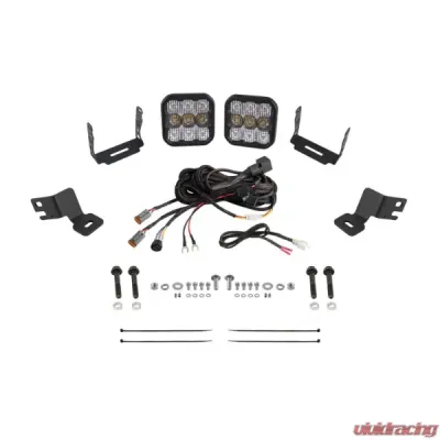 Diode Dynamics 5" SS5 Sport Stage Series A-Pillar Pod Kit Polaris RZR XP 2019-2023 - DD8084