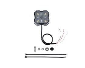Diode Dynamics Stage Series Single-Color White Diffused LED Rock Light with Hookup Connector