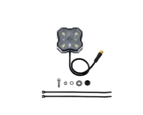 Diode Dynamics Stage Series Single-Color LED White Diffused Rock Light with M8 Connector