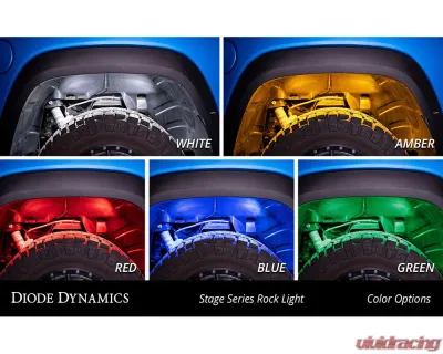 Diode Dynamics Stage Series Single-Color LED White Diffused Rock Light with M8 Connector - DD7435
