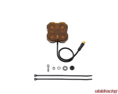 Diode Dynamics Stage Series Single-Color LED Amber Rock Light with M8 Connector - DD7436