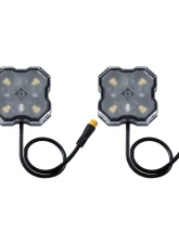 Diode Dynamics 2-Pack Stage Series Single-Color Red LED Rock Light with M8 Connector                                     - DD7458 - Image 2
