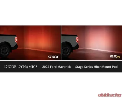Diode Dynamics Hitch Mount LED Pod Reverse Kit Ford Maverick C1 Sport 2022+ - DD7766