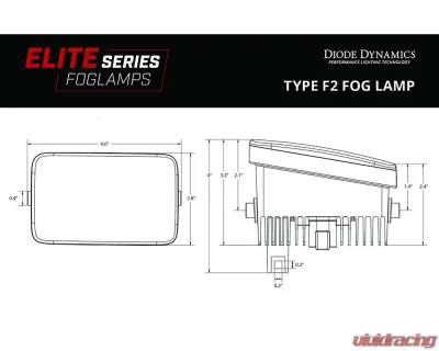 Diode Dynamics Elite Series Add-On LED Fog Light Kit Yellow Ford Maverick 2022+ - DD7769