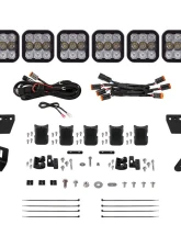 Diode Dynamics SS5 6-Pod CrossLink Sport White Combo Lightbar Kit w/ Roof Rack Brackets Prinsu | Sherpa                                     - DD7816 - Image 7