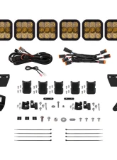 Diode Dynamics SS5 6-Pod CrossLink Sport Yellow Combo Lightbar Kit w/ Roof Rack Brackets Prinsu | Sherpa                                     - DD7817 - Image 7