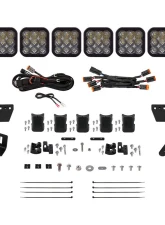 Diode Dynamics SS5 6-Pod CrossLink Sport White Driving Lightbar Kit w/ Roof Rack Brackets Prinsu | Sherpa                                     - DD7818 - Image 7