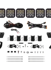 Diode Dynamics SS5 6-Pod CrossLink Pro White Driving Lightbar Kit w/ Roof Rack Brackets Prinsu | Sherpa                                     - DD7822 - Image 7