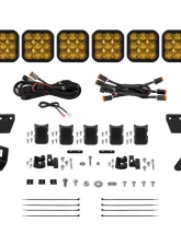 Diode Dynamics SS5 6-Pod CrossLink Pro Yellow Driving Lightbar Kit w/ Roof Rack Brackets Prinsu | Sherpa                                     - DD7823 - Image 7