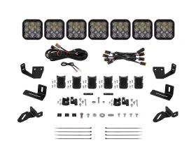 Diode Dynamics SS5 7-Pod CrossLink Sport White Driving Lightbar Kit w/ Roof Rack Brackets Prinsu | Sherpa