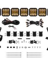 Diode Dynamics SS5 7-Pod CrossLink Pro Yellow Combo Lightbar Kit w/ Roof Rack Brackets Prinsu | Sherpa                                     - DD7829 - Image 7