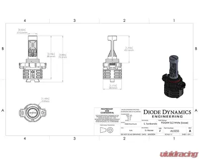 Diode Dynamics 5202/PSX24W White SL2 LED Bulb - DD0477S