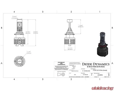 Diode Dynamics P13W Pair Yellow SL2 LED Bulbs - DD0480P