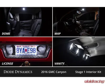 Diode Dynamics Cool White Stage 2 Interior LED Kit GMC Canyon 2015-2022 - DD0498