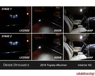 Diode Dynamics Cool White Stage 1 Interior LED Kit Toyota 4Runner 2010-2024 - DD0499